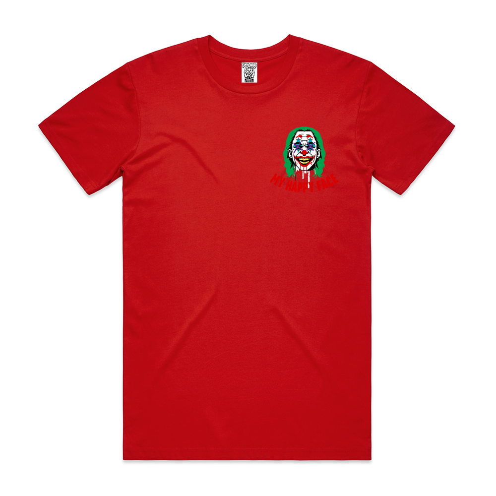MY HAPPY FACE TEE-RED